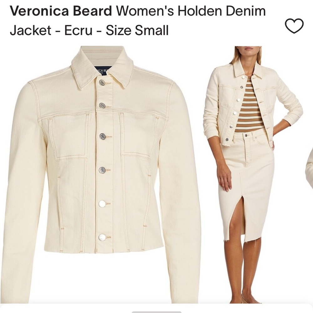 Veronica Beard Ecru Denim Jacket
